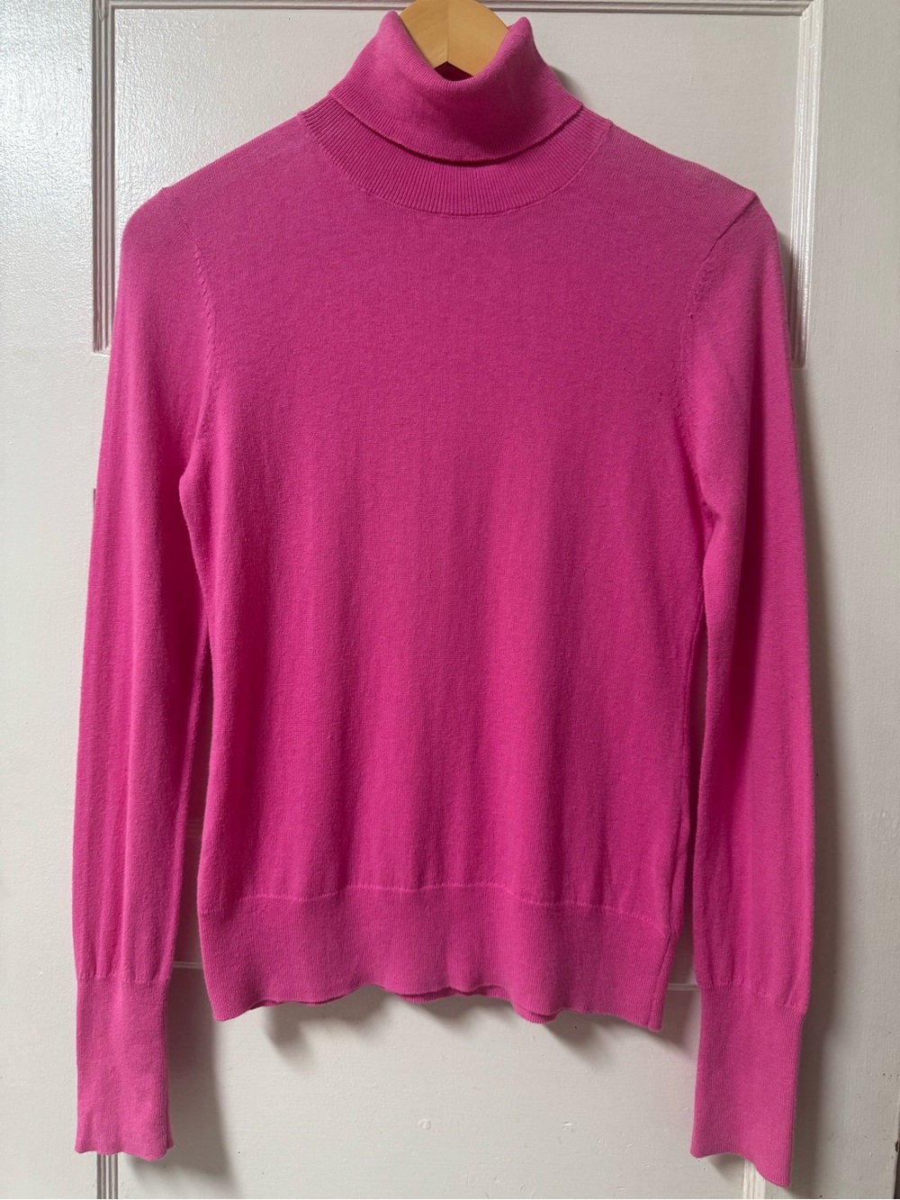 L'AGENCE Pink Cotton Blend Turtleneck Sweater
